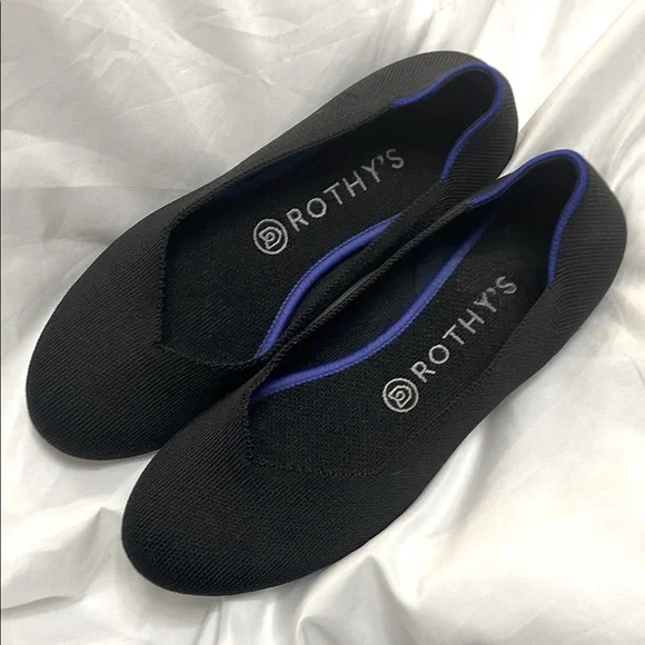 Rothy\'s Women’s Black Slip-Ons with Blue Trim Rothy main image 4